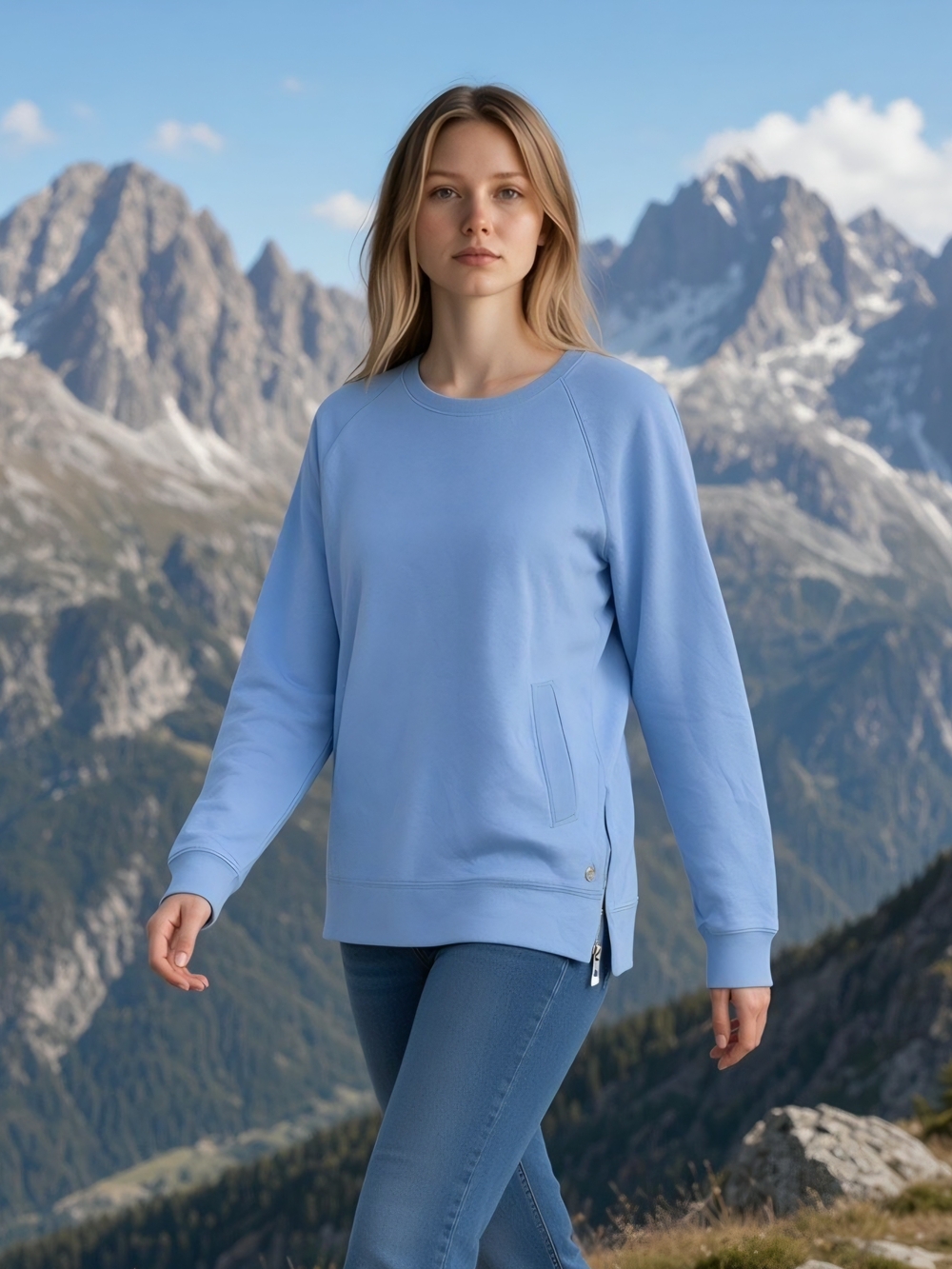 Lilly Pulitzer Light Blue Women's XS Crewneck Sweatshirt Coastal Preppy